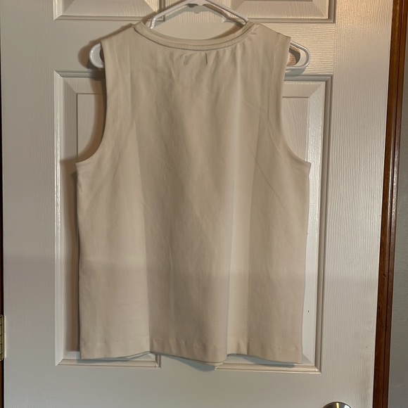 Gap cream sleeveless top with side zipper - Picture 4 of 5